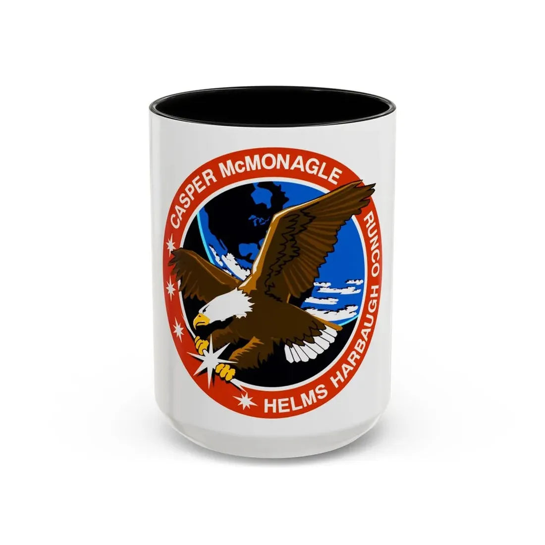 STS 54 (NASA) Accent Coffee Mug 15oz Black - Go Mug Yourself