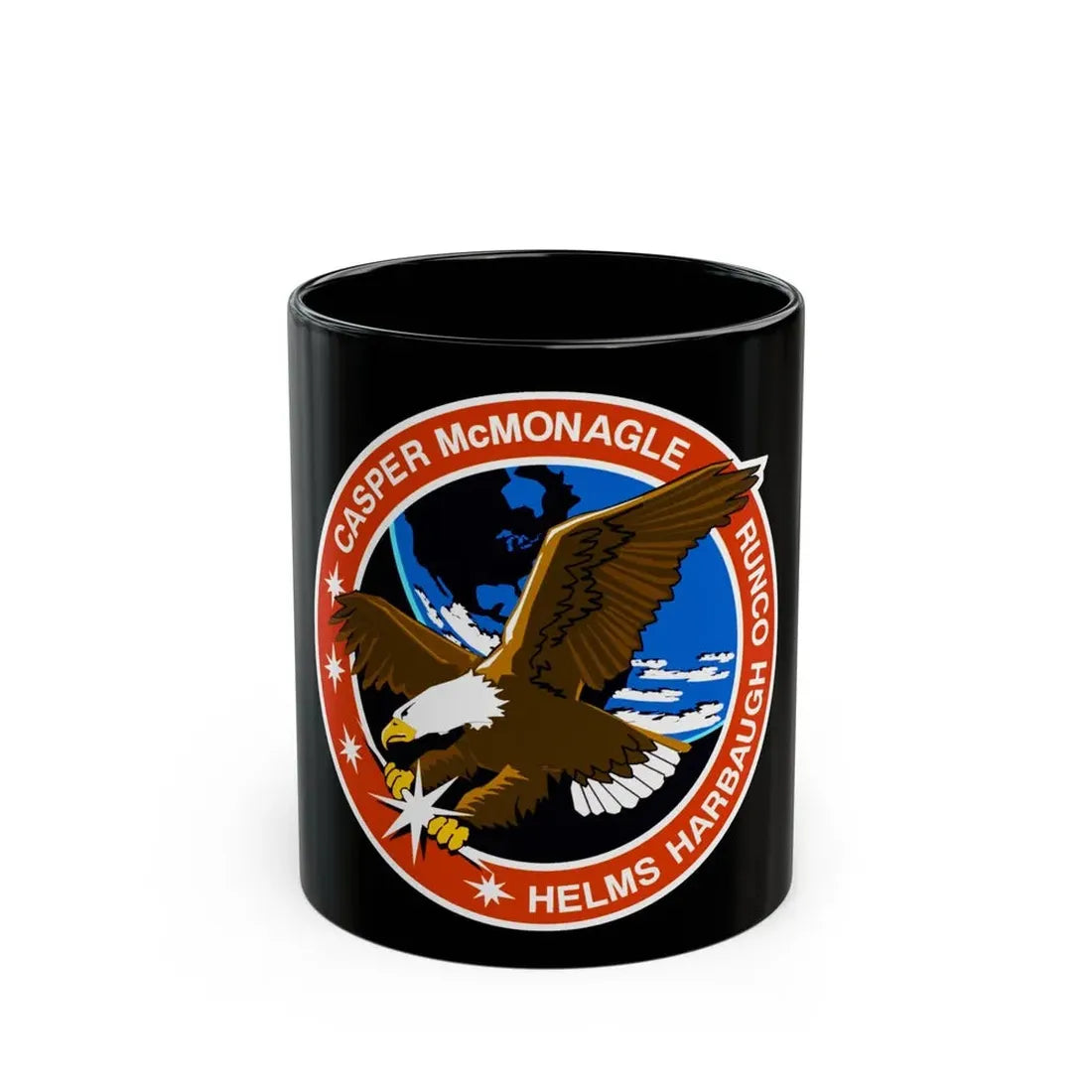 STS 54 (NASA) Black Coffee Mug 11oz - Go Mug Yourself