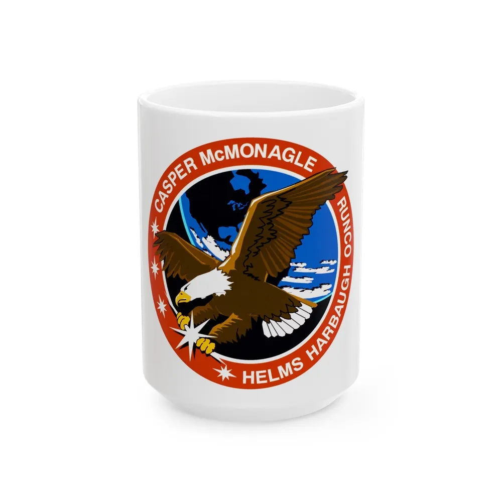 STS 54 (NASA) White Coffee Mug-15oz-Go Mug Yourself