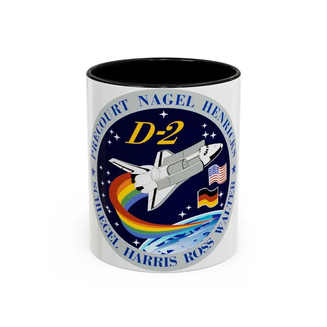 STS 55 (NASA) Accent Coffee Mug 11oz Black - Go Mug Yourself
