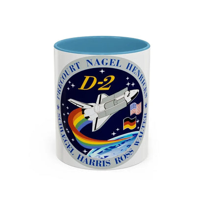 STS 55 (NASA) Accent Coffee Mug 11oz Light Blue - Go Mug Yourself