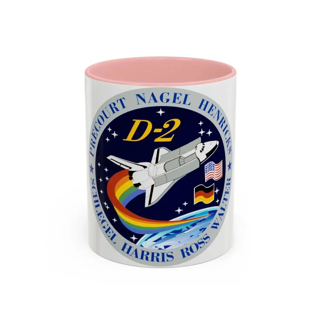 STS 55 (NASA) Accent Coffee Mug 11oz Pink - Go Mug Yourself