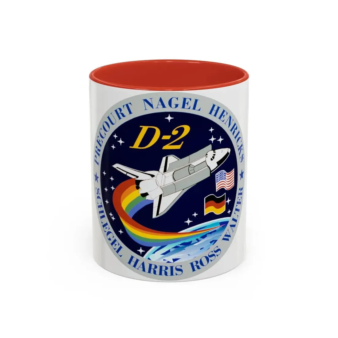 STS 55 (NASA) Accent Coffee Mug 11oz Red - Go Mug Yourself