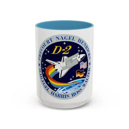STS 55 (NASA) Accent Coffee Mug 15oz Light Blue - Go Mug Yourself
