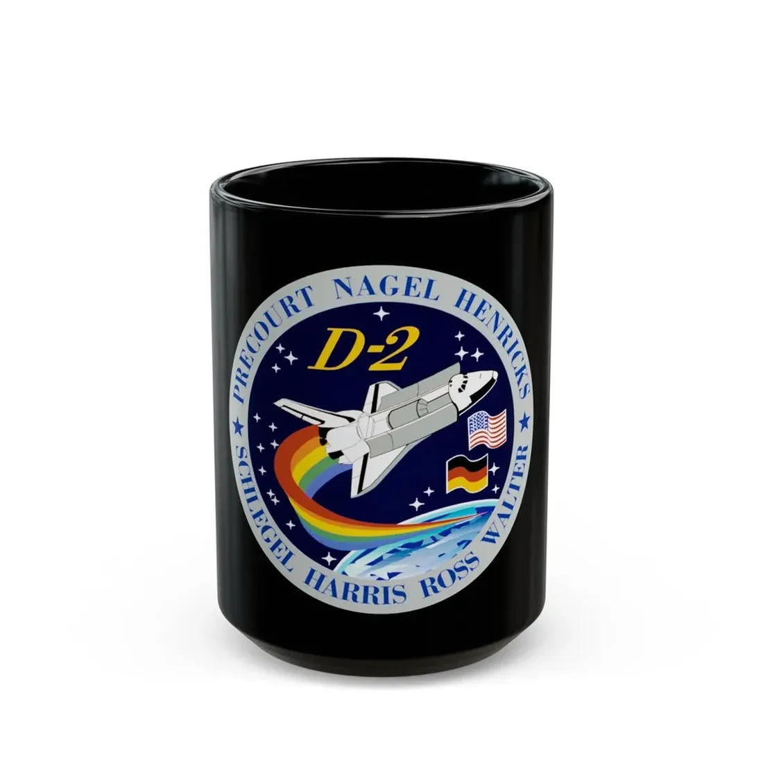 STS 55 (NASA) Black Coffee Mug 15oz - Go Mug Yourself