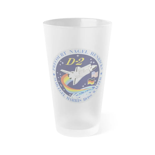 STS 55 (NASA) Frosted Pint Glass 16oz-Go Mug Yourself