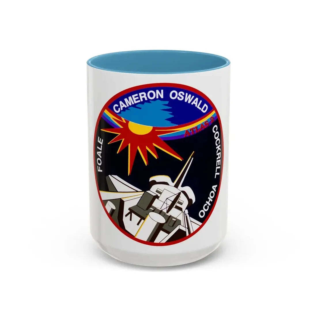STS 56 (NASA) Accent Coffee Mug 15oz Light Blue - Go Mug Yourself