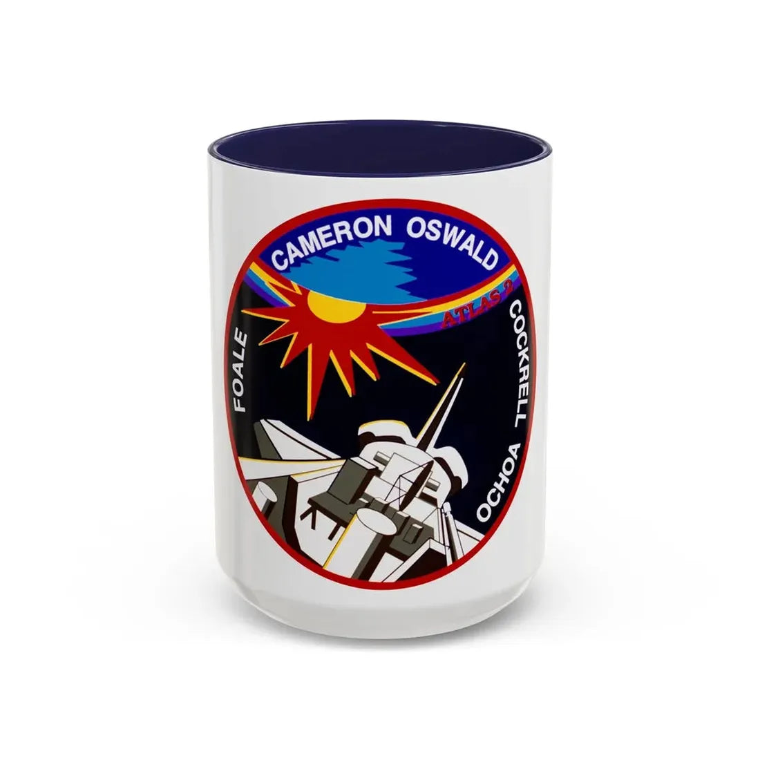 STS 56 (NASA) Accent Coffee Mug 15oz Navy - Go Mug Yourself