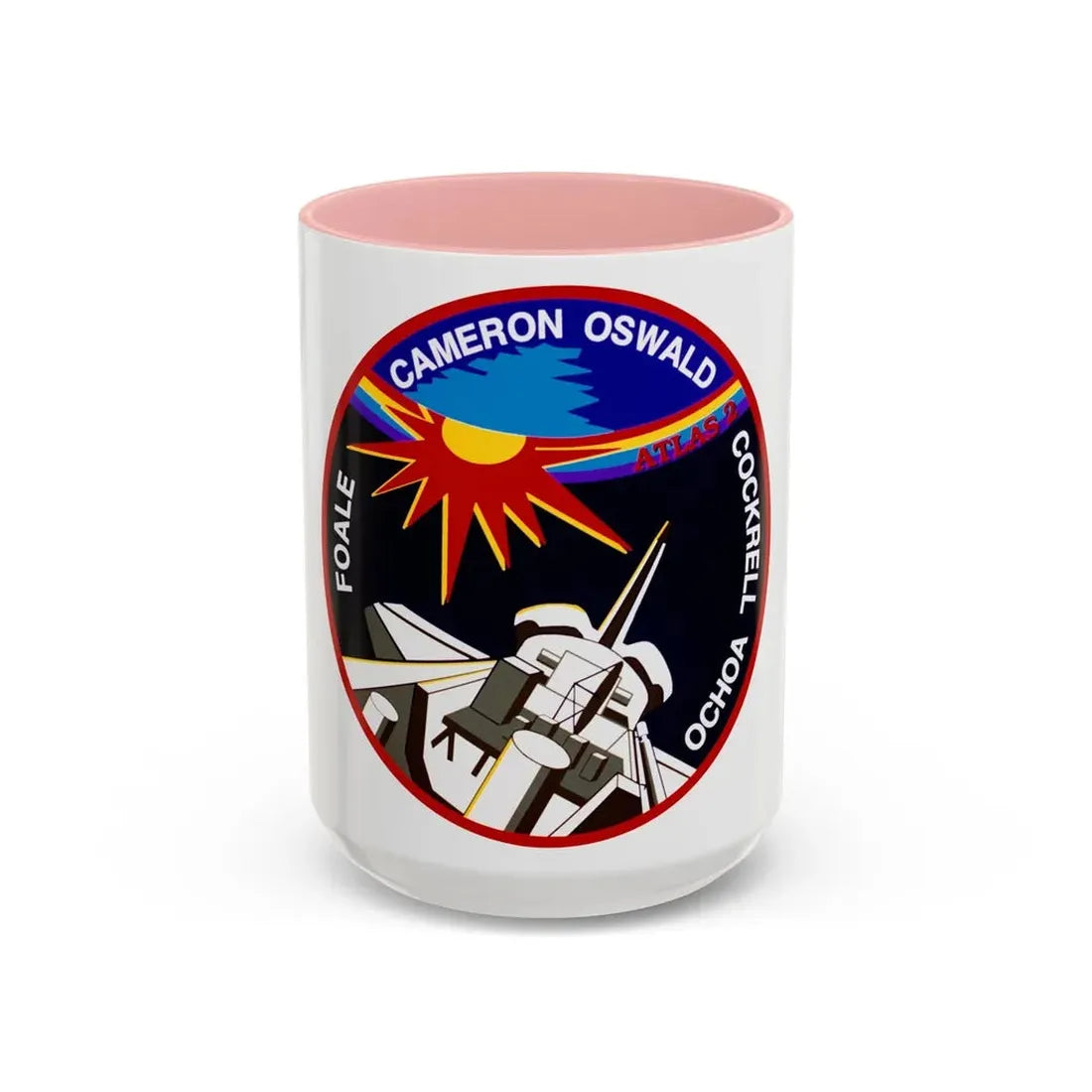 STS 56 (NASA) Accent Coffee Mug 15oz Pink - Go Mug Yourself