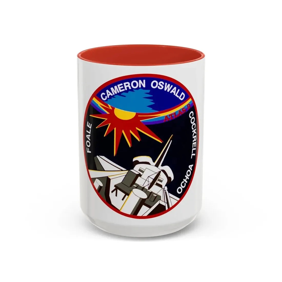 STS 56 (NASA) Accent Coffee Mug 15oz Red - Go Mug Yourself