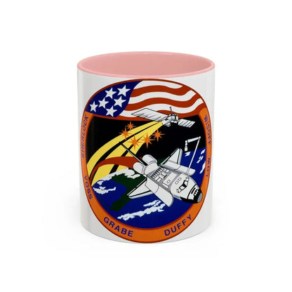 STS 57 (NASA) Accent Coffee Mug 11oz Pink - Go Mug Yourself