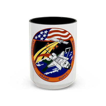 STS 57 (NASA) Accent Coffee Mug 15oz Black - Go Mug Yourself