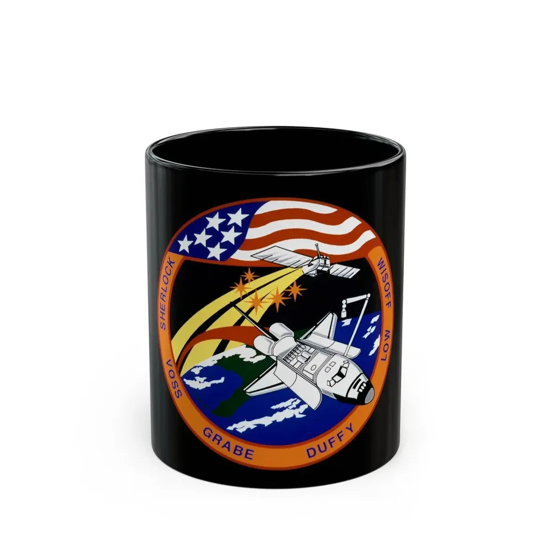 STS 57 (NASA) Black Coffee Mug 11oz - Go Mug Yourself