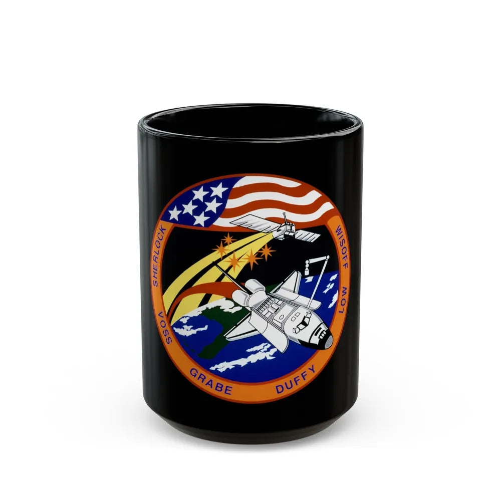 STS 57 (NASA) Black Coffee Mug-15oz-Go Mug Yourself