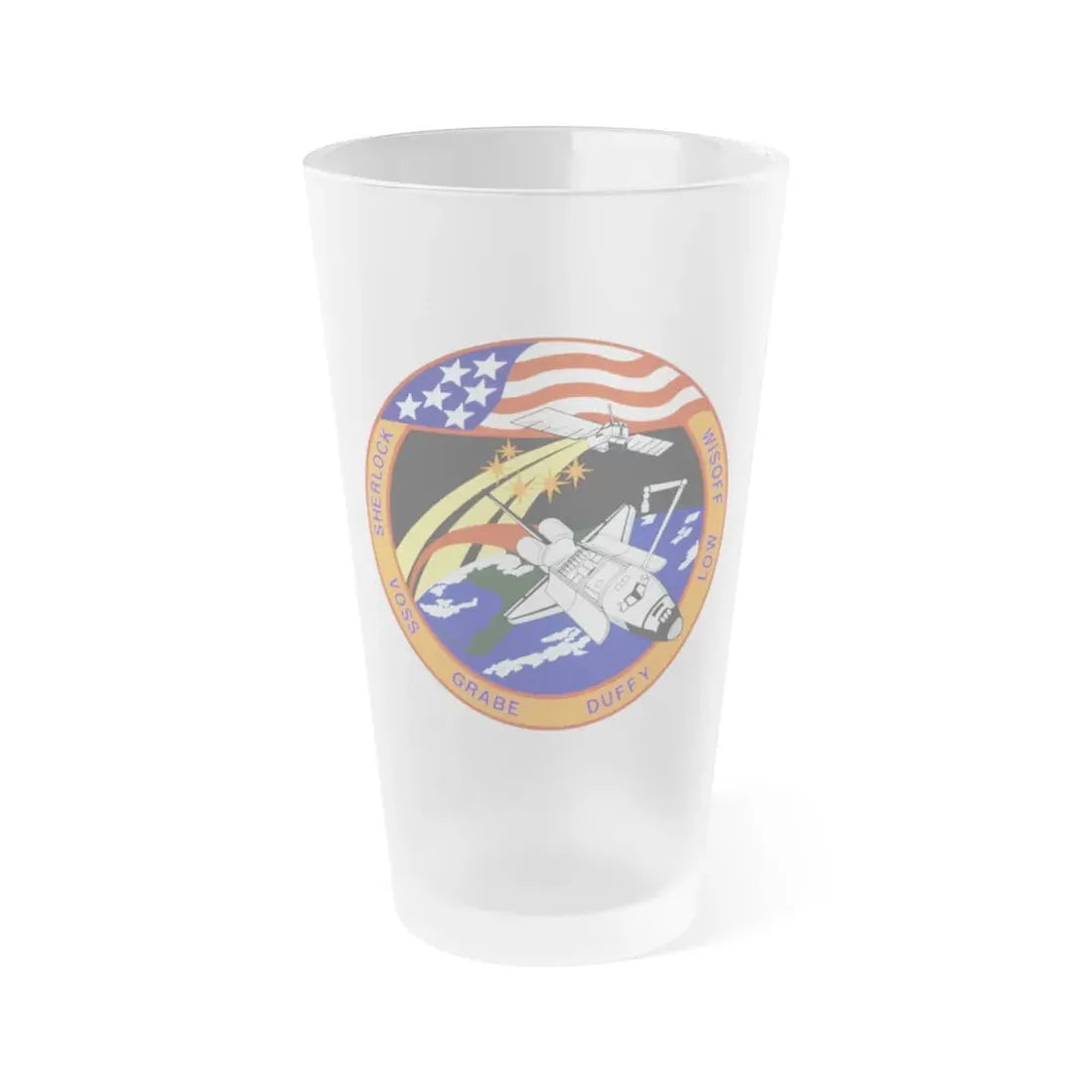 STS 57 (NASA) Frosted Pint Glass 16oz Default Title - Go Mug Yourself