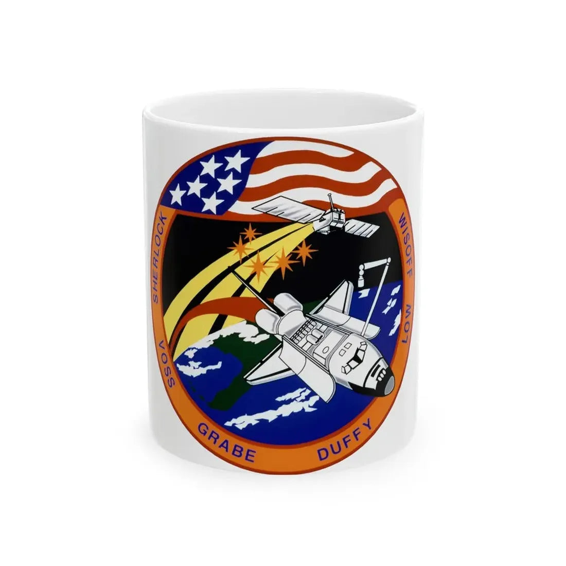 STS 57 (NASA) White Coffee Mug 11oz - Go Mug Yourself