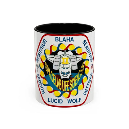 STS 58 (NASA) Accent Coffee Mug 11oz Black - Go Mug Yourself