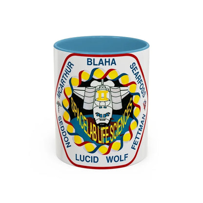 STS 58 (NASA) Accent Coffee Mug 11oz Light Blue - Go Mug Yourself