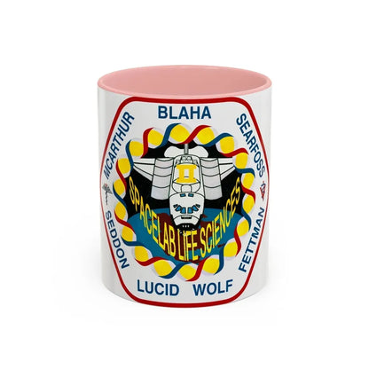 STS 58 (NASA) Accent Coffee Mug 11oz Pink - Go Mug Yourself