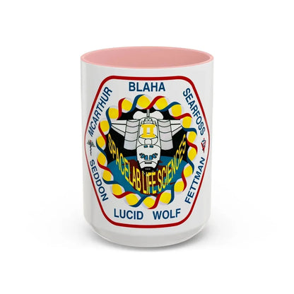 STS 58 (NASA) Accent Coffee Mug 15oz Pink - Go Mug Yourself