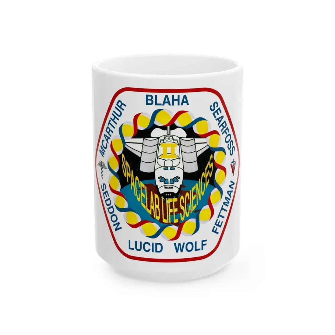 STS 58 (NASA) White Coffee Mug 15oz - Go Mug Yourself