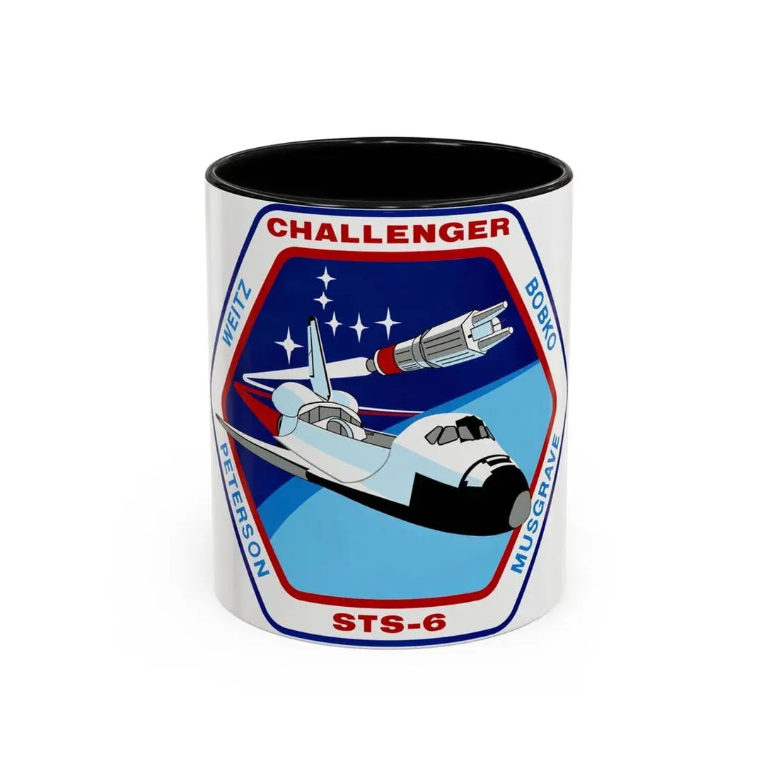 STS 6 (NASA) Accent Coffee Mug 11oz Black - Go Mug Yourself