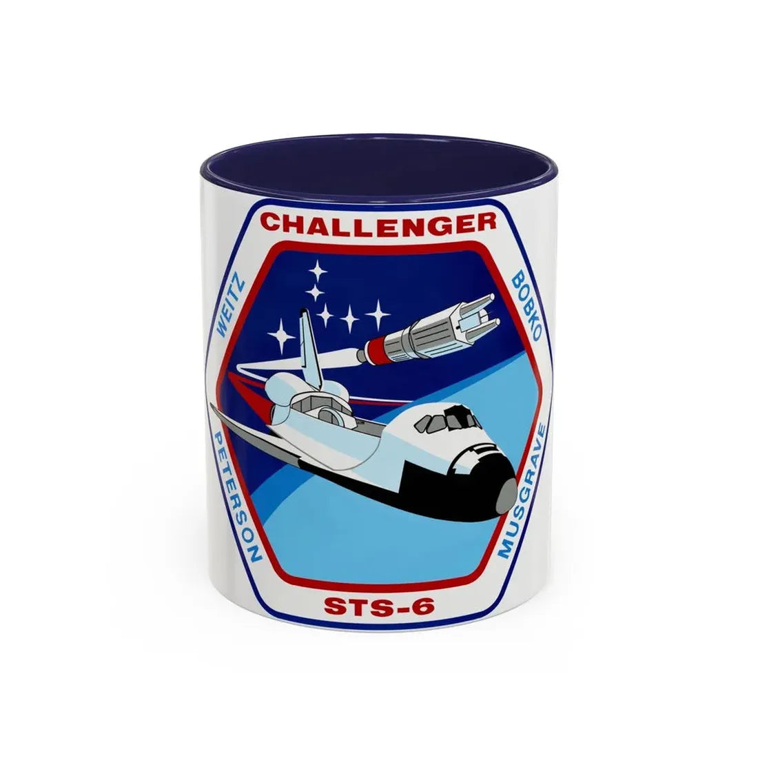 STS 6 (NASA) Accent Coffee Mug 11oz Navy - Go Mug Yourself