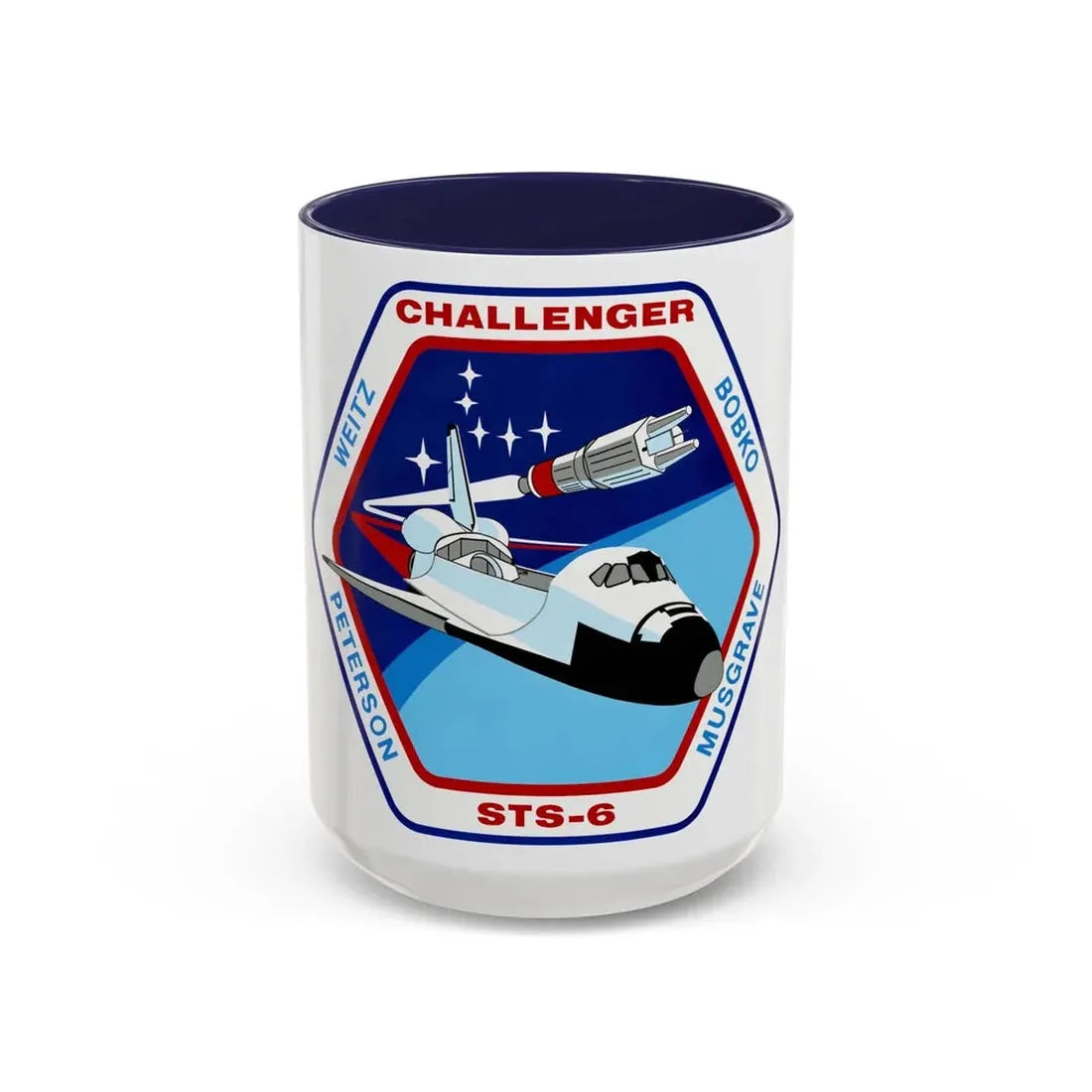 STS 6 (NASA) Accent Coffee Mug 15oz Navy - Go Mug Yourself