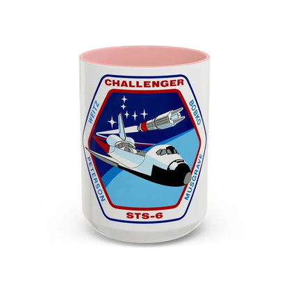 STS 6 (NASA) Accent Coffee Mug 15oz Pink - Go Mug Yourself