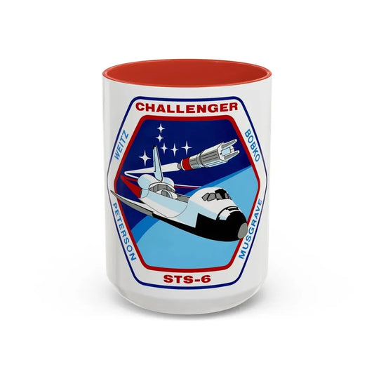 STS 6 (NASA) Accent Coffee Mug 15oz Red - Go Mug Yourself