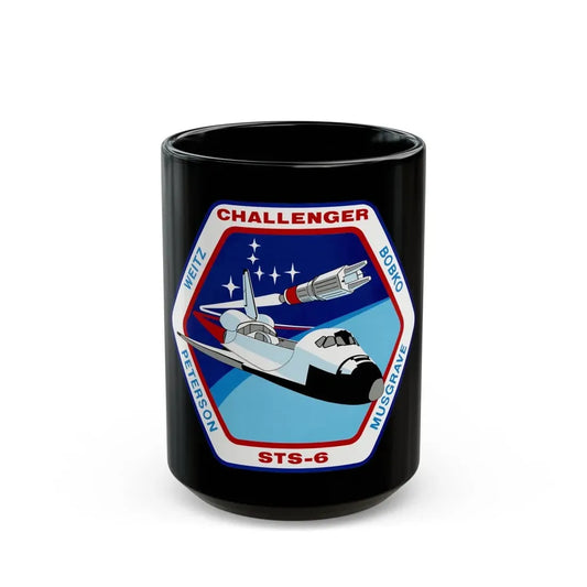 STS 6 (NASA) Black Coffee Mug 15oz - Go Mug Yourself