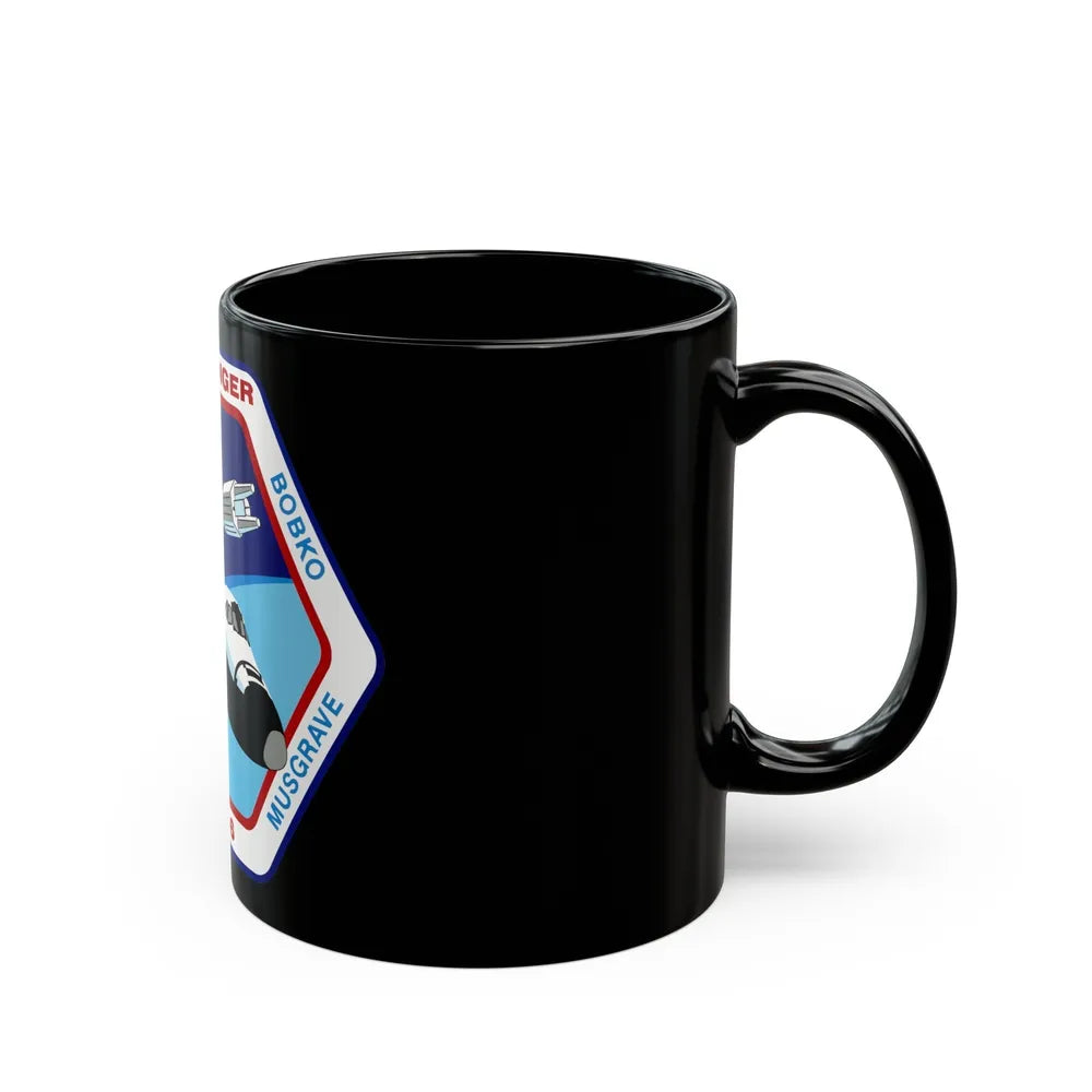 STS 6 (NASA) Black Coffee Mug-Go Mug Yourself