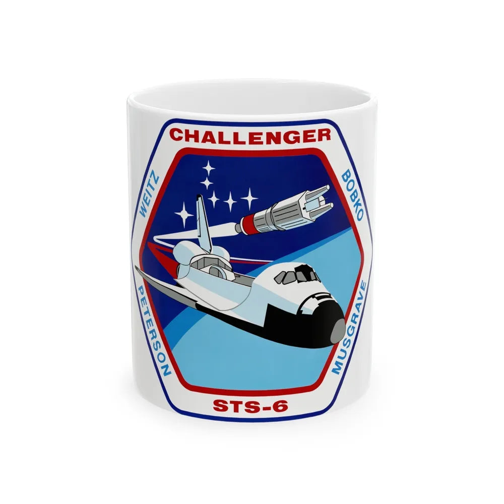 STS 6 (NASA) White Coffee Mug-11oz-Go Mug Yourself