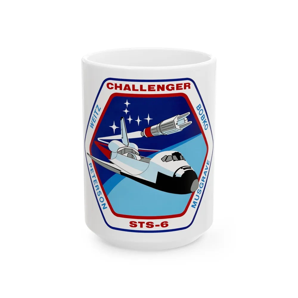 STS 6 (NASA) White Coffee Mug-15oz-Go Mug Yourself