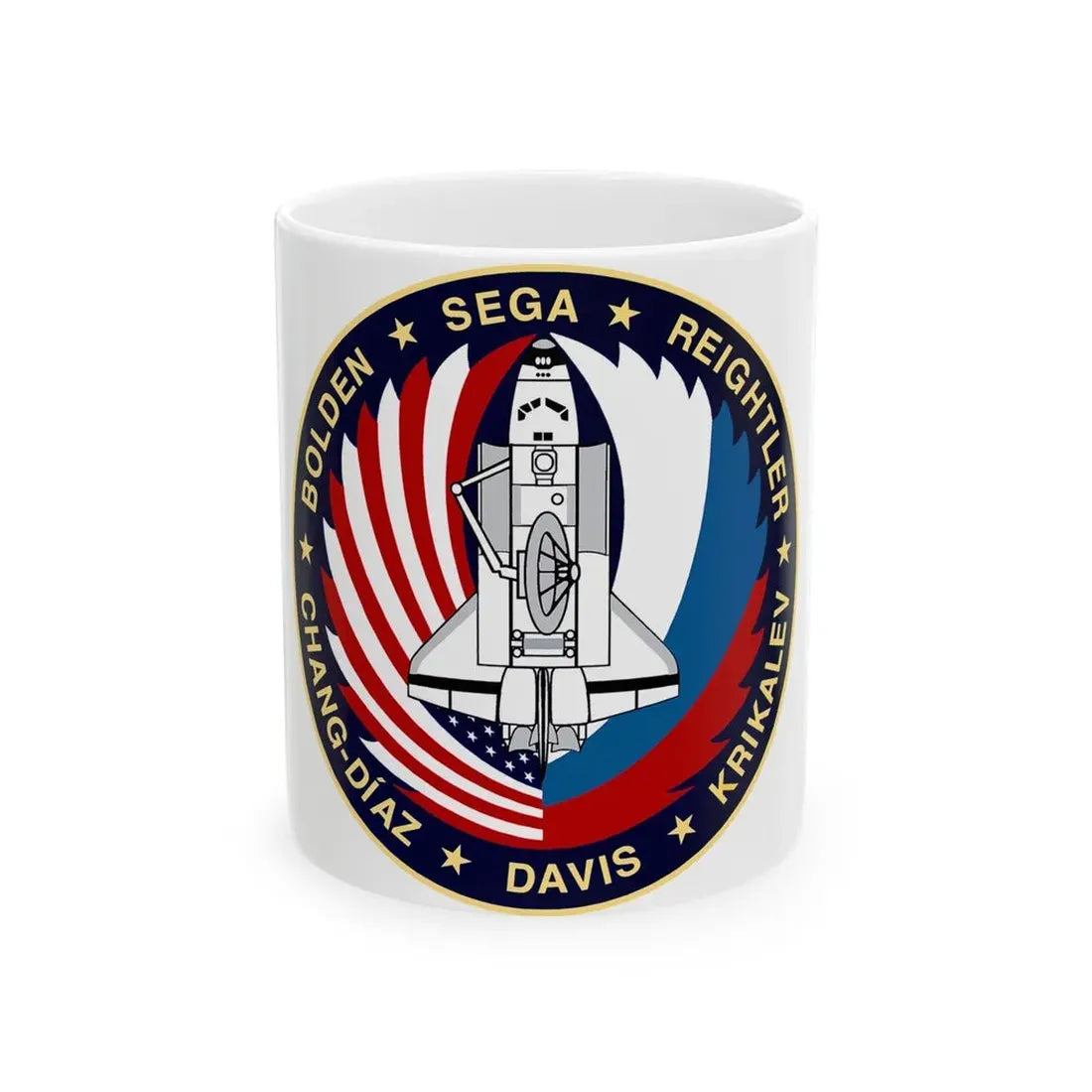 STS 60 (NASA) White Coffee Mug 11oz - Go Mug Yourself