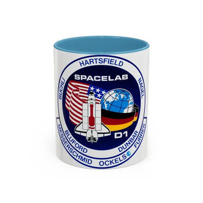 STS 61 a (NASA) Accent Coffee Mug 11oz Light Blue - Go Mug Yourself