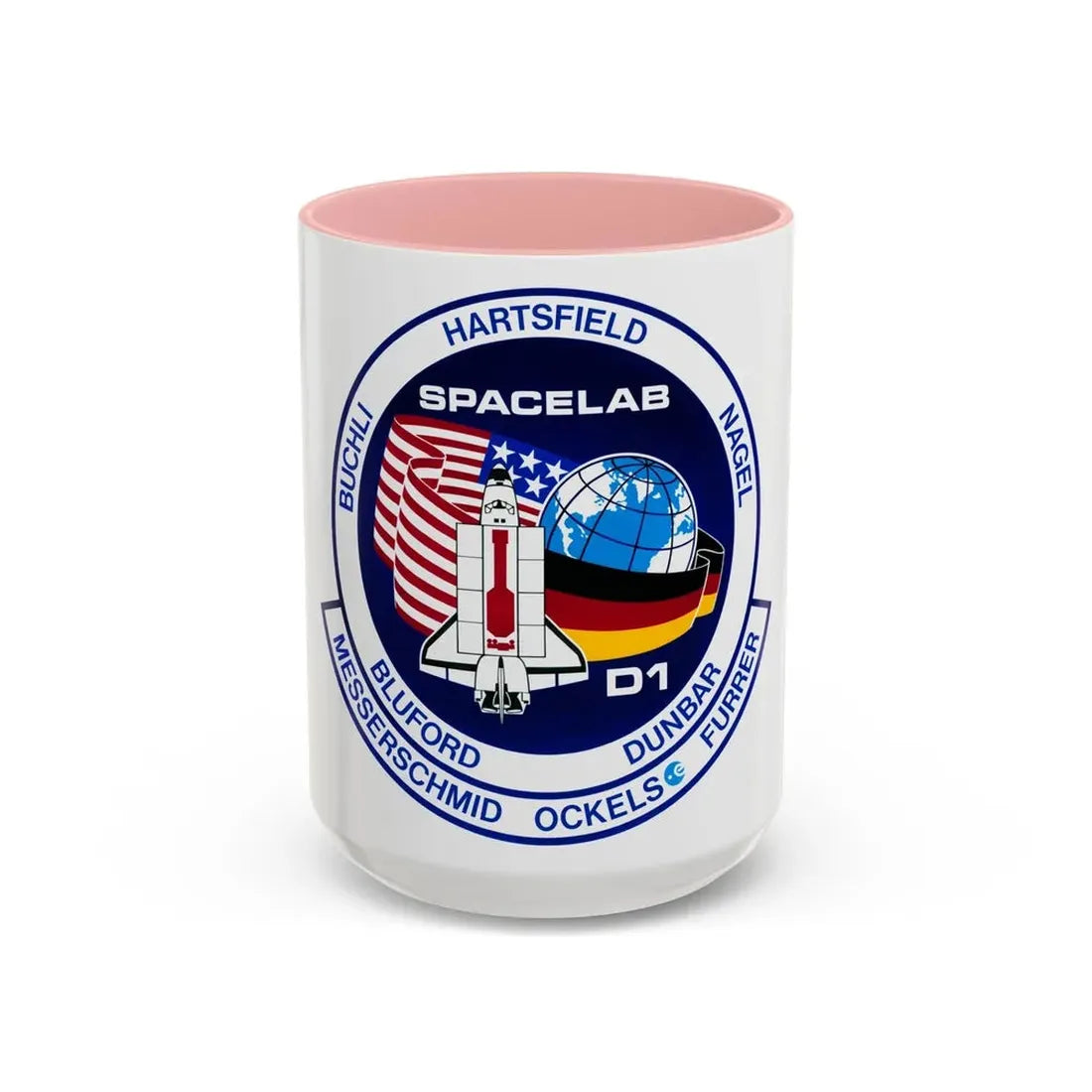 STS 61 a (NASA) Accent Coffee Mug 15oz Pink - Go Mug Yourself