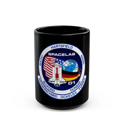 STS 61 a (NASA) Black Coffee Mug 15oz - Go Mug Yourself