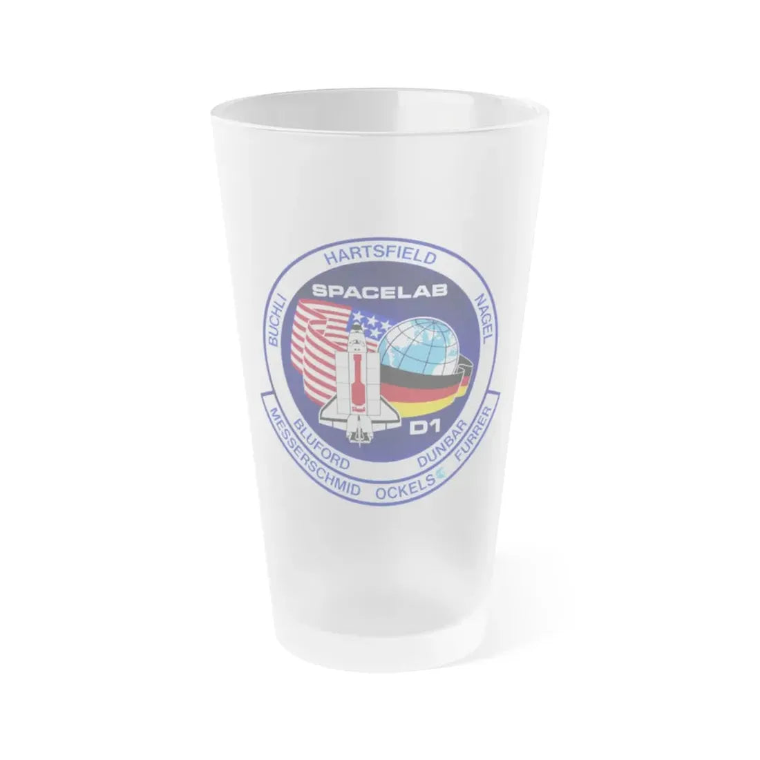 STS 61 a (NASA) Frosted Pint Glass 16oz Default Title - Go Mug Yourself