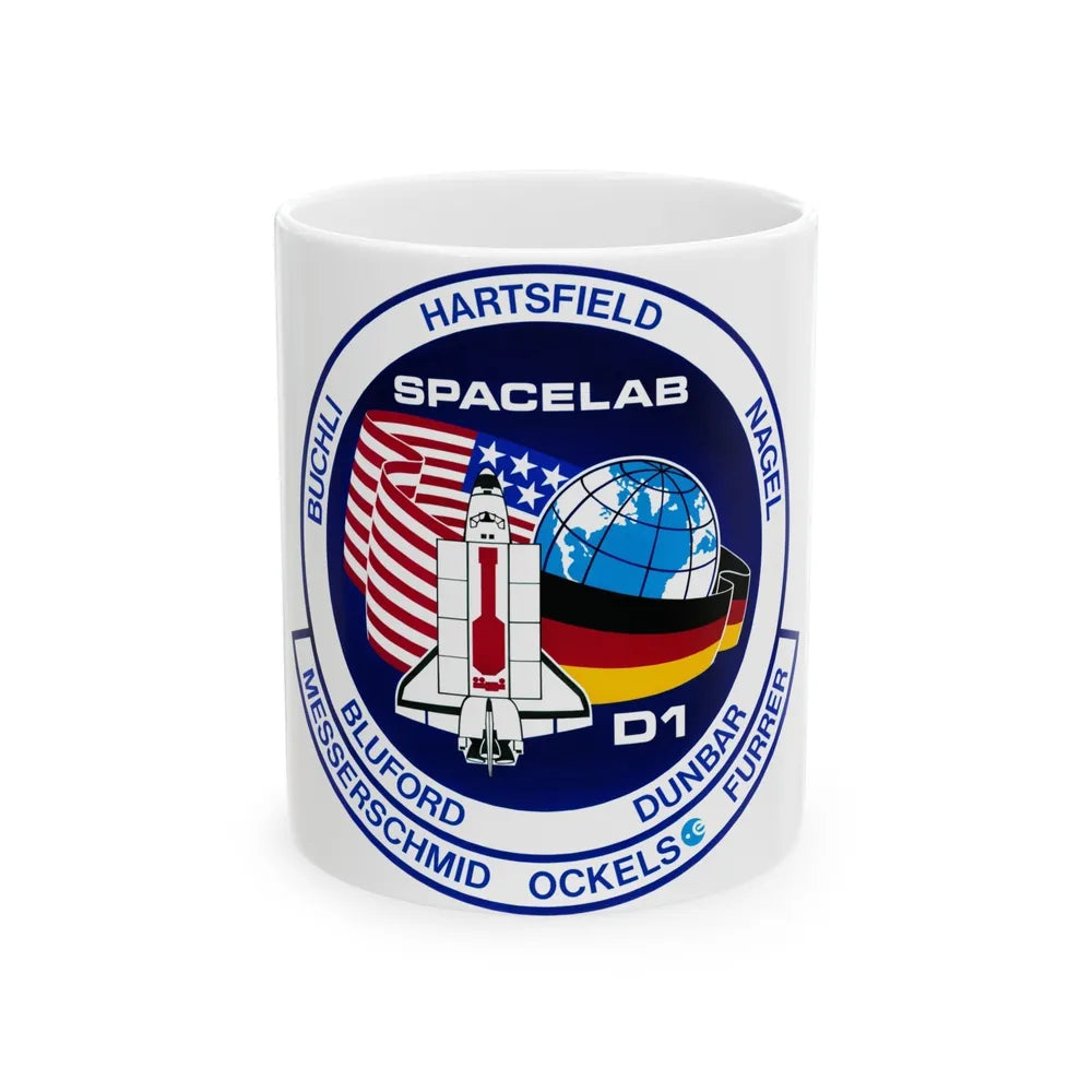 STS 61 a (NASA) White Coffee Mug-11oz-Go Mug Yourself