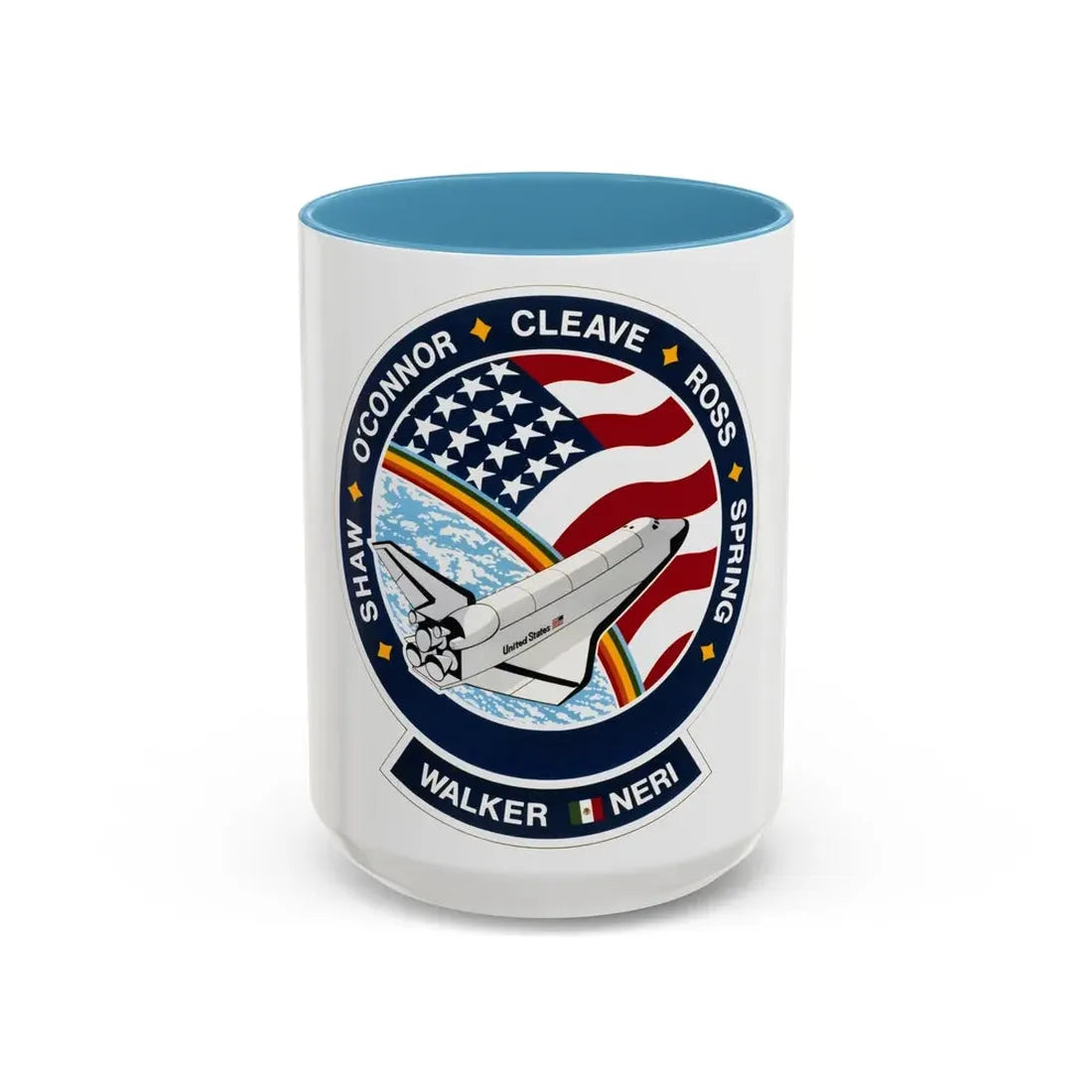 STS 61 b (NASA) Accent Coffee Mug 15oz Light Blue - Go Mug Yourself