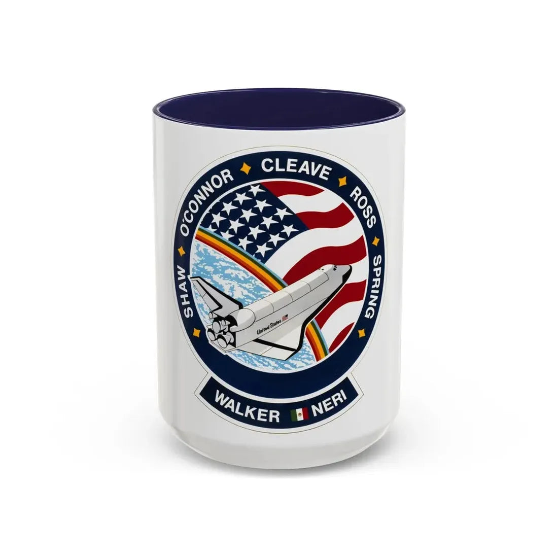 STS 61 b (NASA) Accent Coffee Mug 15oz Navy - Go Mug Yourself