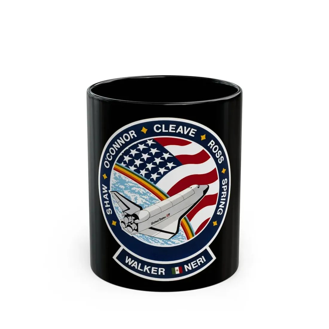 STS 61 b (NASA) Black Coffee Mug 11oz - Go Mug Yourself