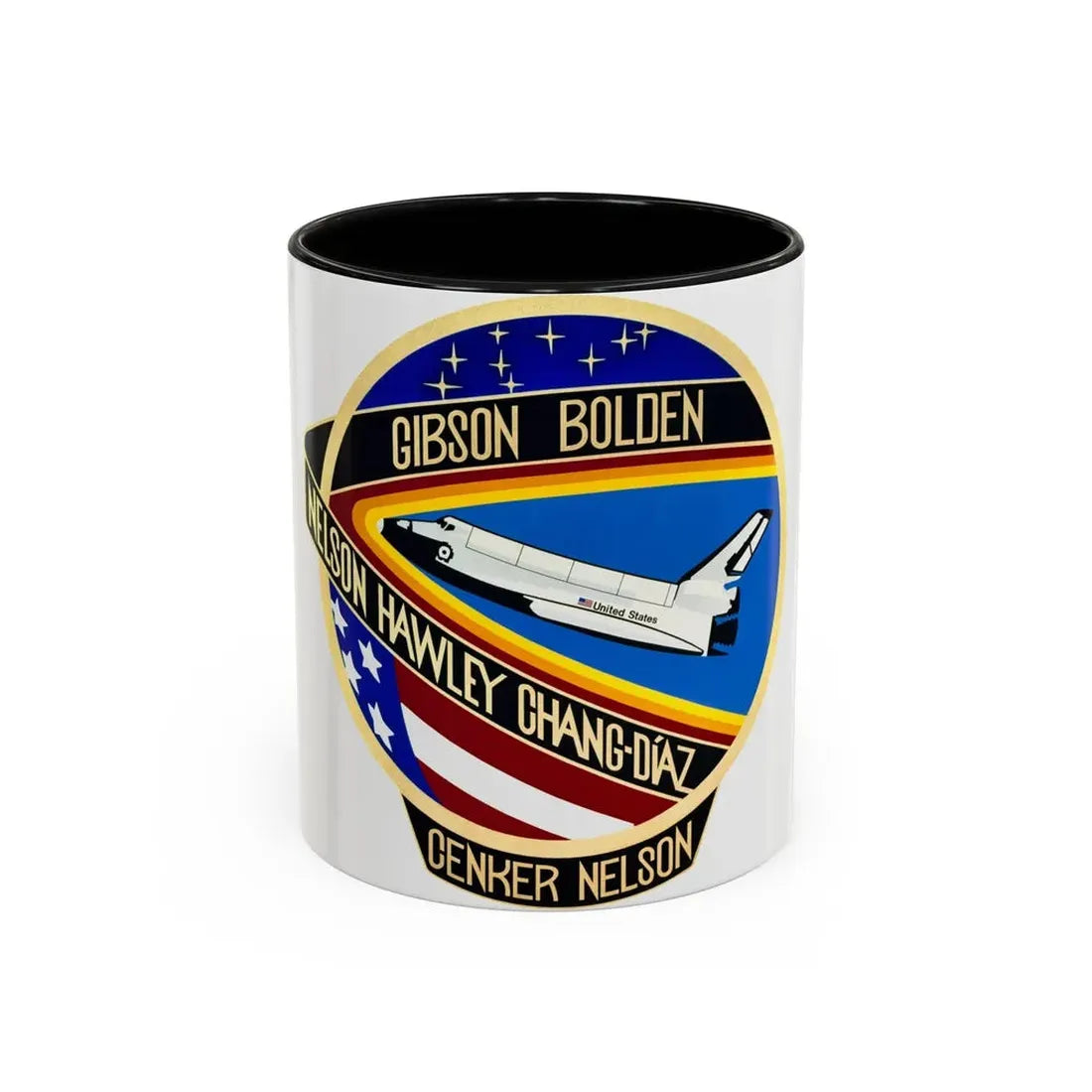 STS 61 c (NASA) Accent Coffee Mug 11oz Black - Go Mug Yourself