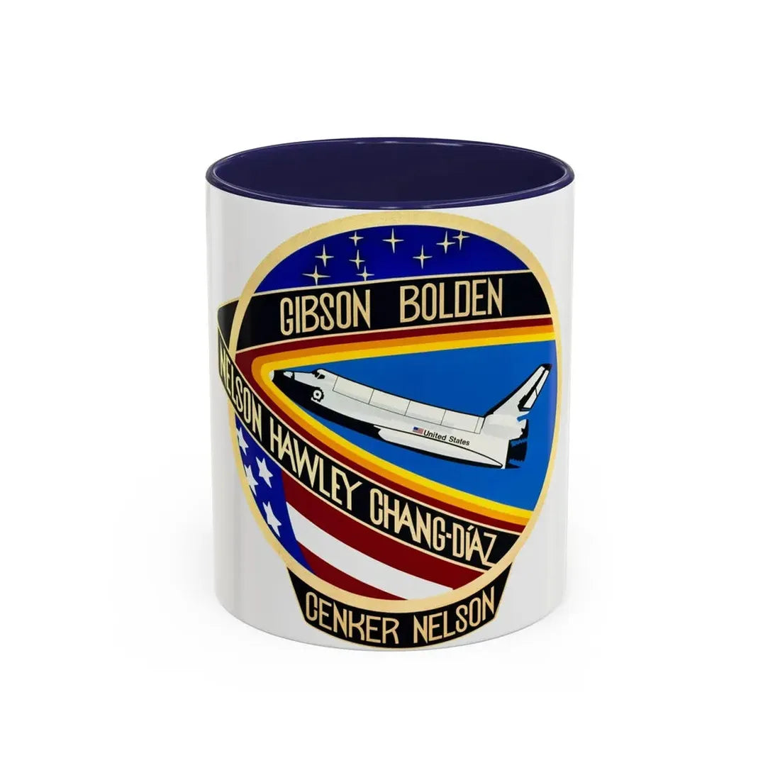 STS 61 c (NASA) Accent Coffee Mug 11oz Navy - Go Mug Yourself