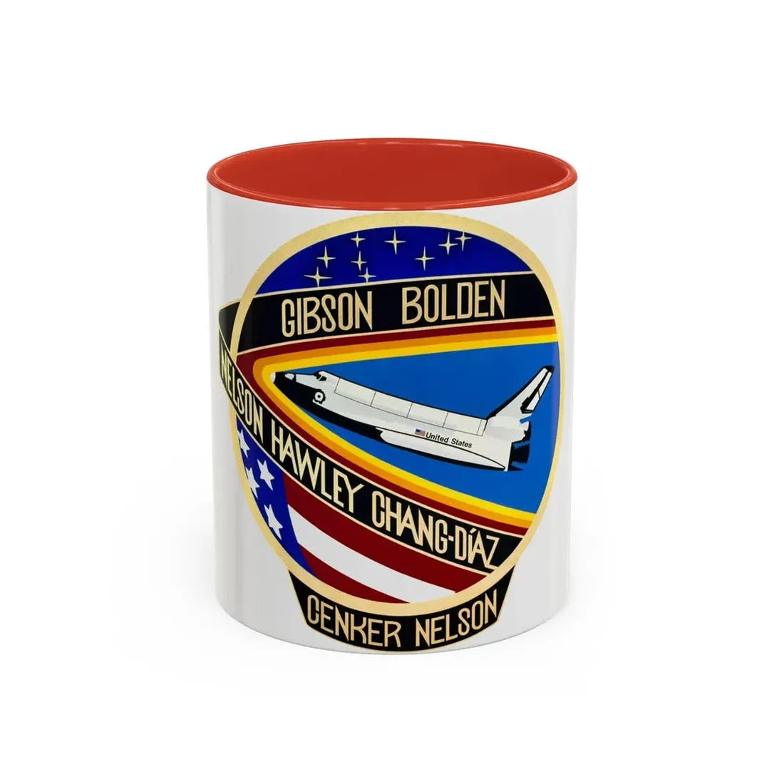 STS 61 c (NASA) Accent Coffee Mug 11oz Red - Go Mug Yourself