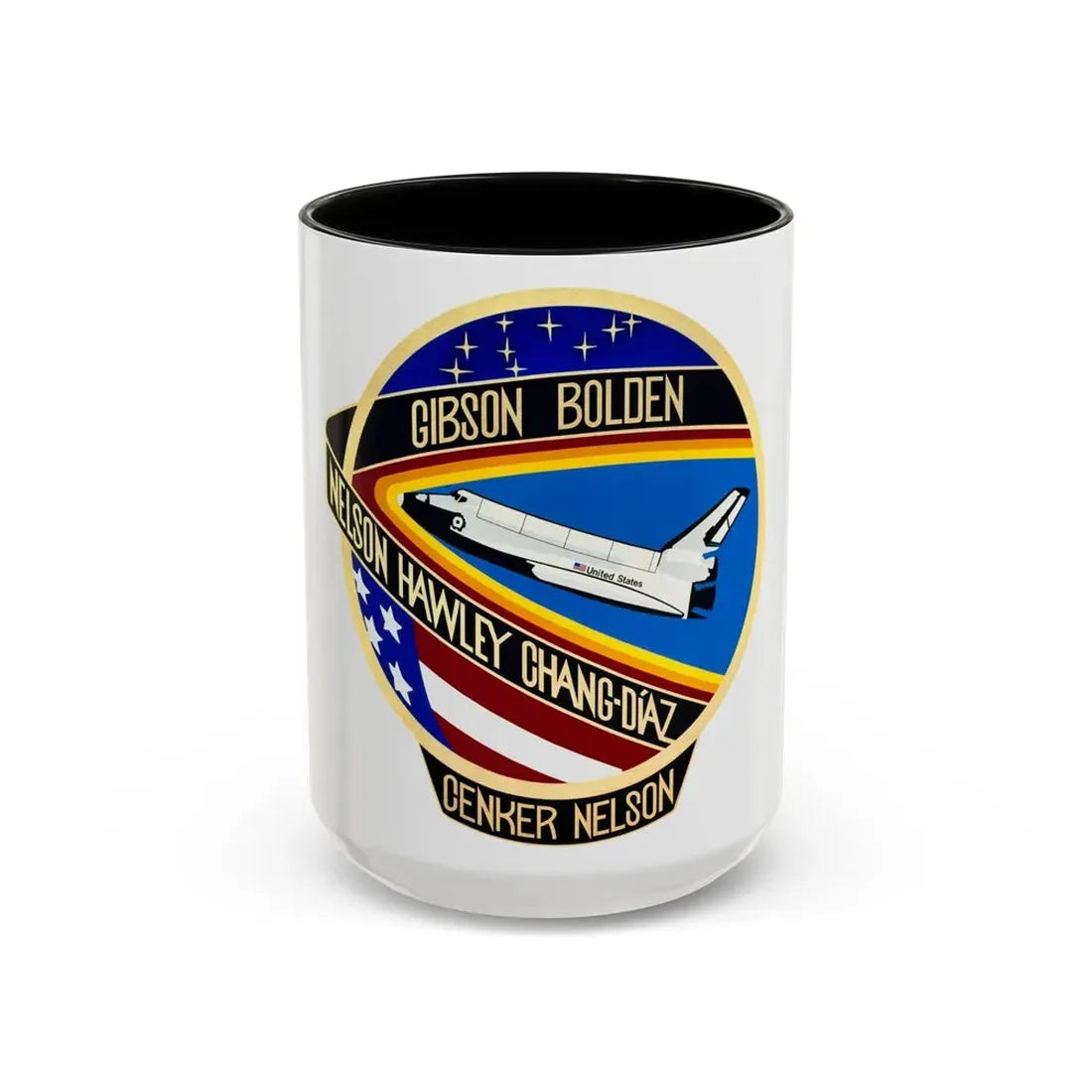 STS 61 c (NASA) Accent Coffee Mug 15oz Black - Go Mug Yourself