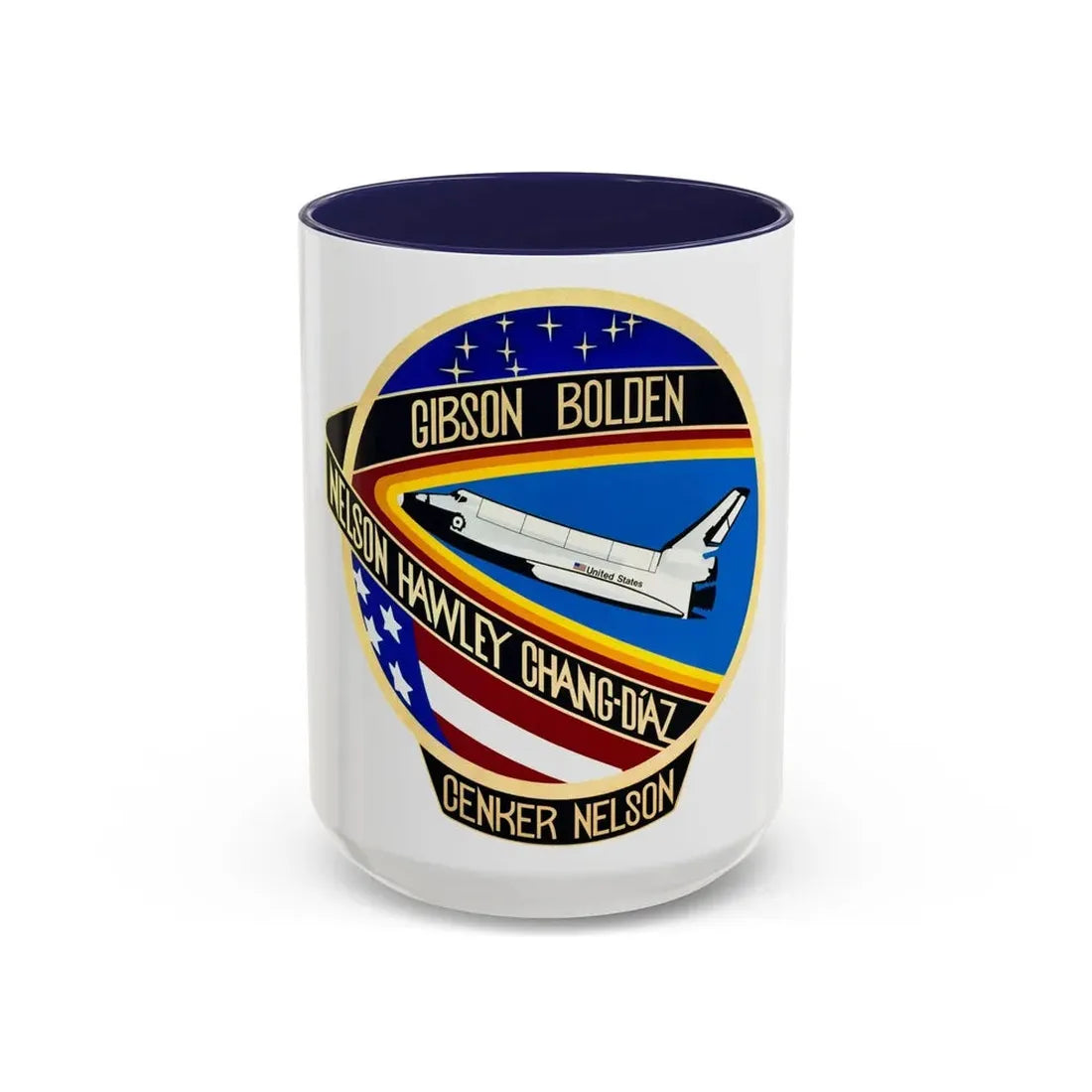 STS 61 c (NASA) Accent Coffee Mug 15oz Navy - Go Mug Yourself