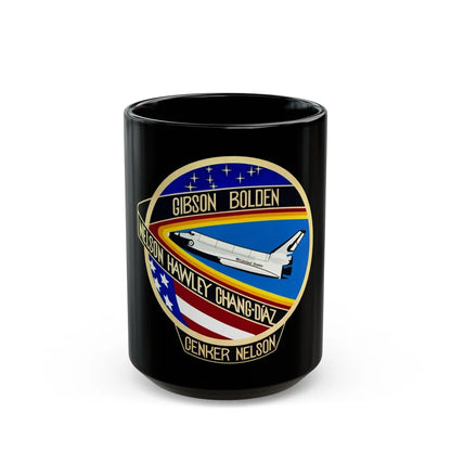 STS 61 c (NASA) Black Coffee Mug-15oz-Go Mug Yourself