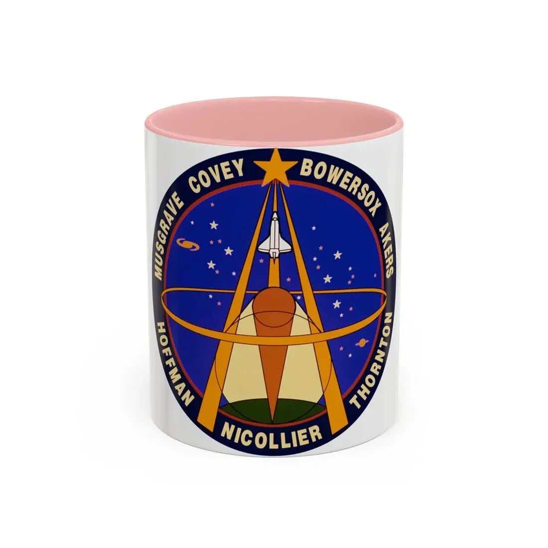 STS 61 (NASA) Accent Coffee Mug 11oz Pink - Go Mug Yourself